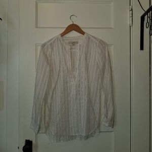 White Striped Loft Blouse